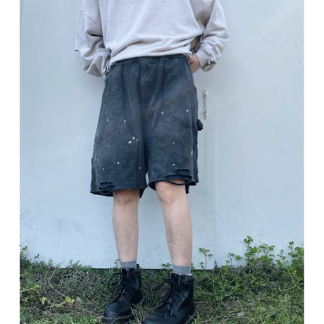 FACCIES「HEAVY JERSEY STITCH FADE DOUBLE KNEE SHORTS」