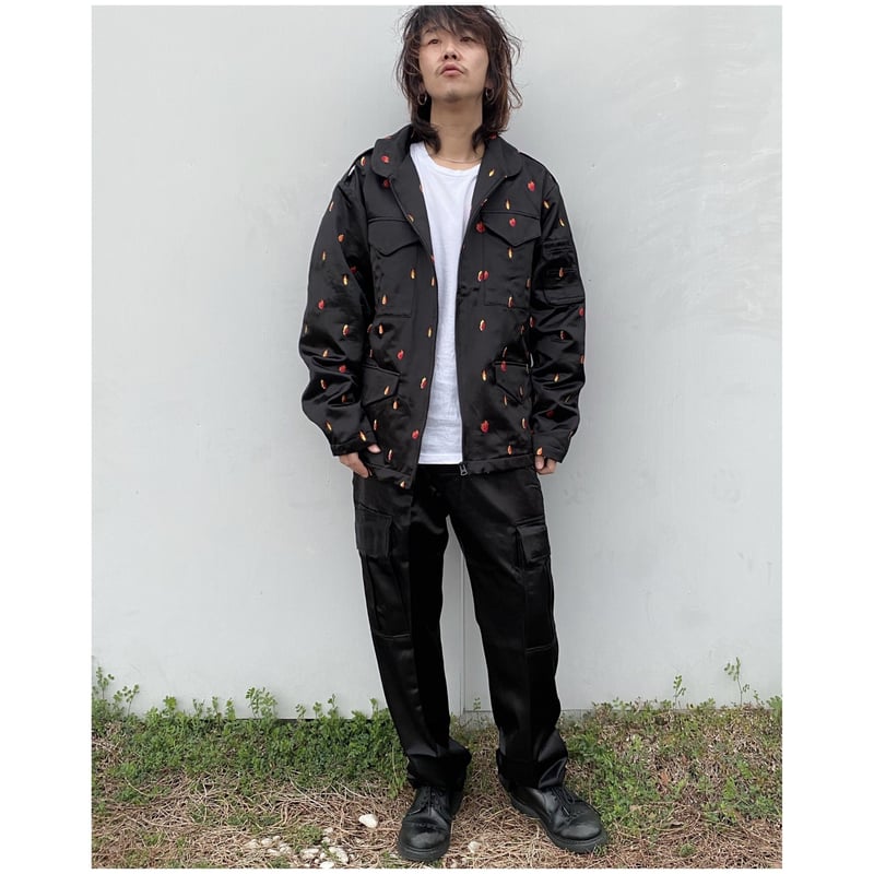 ジャケット・アウター SON OF THE CHEESE Satin Track Jacket SON OF THE CHEESE / Satin Track Jacket ( NAVY )