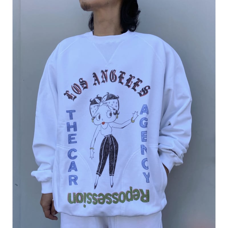 BLACK WEIRDOS「Crewneck Sweat shirt (BETTY) 」whi BLACK WEIRDOS「Crewneck Sweat shirt (BETTY) 」whi