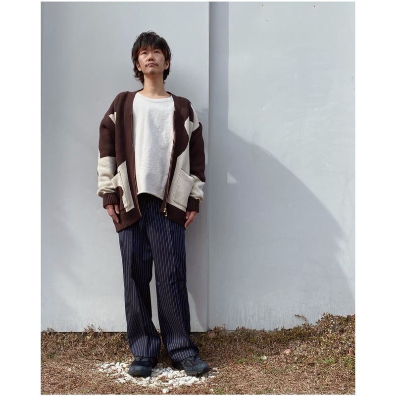 Son of the Cheese チェスボードチェック柄のジップカーディガン Son of the Cheese チェスボードチェック柄のジップカーディガン