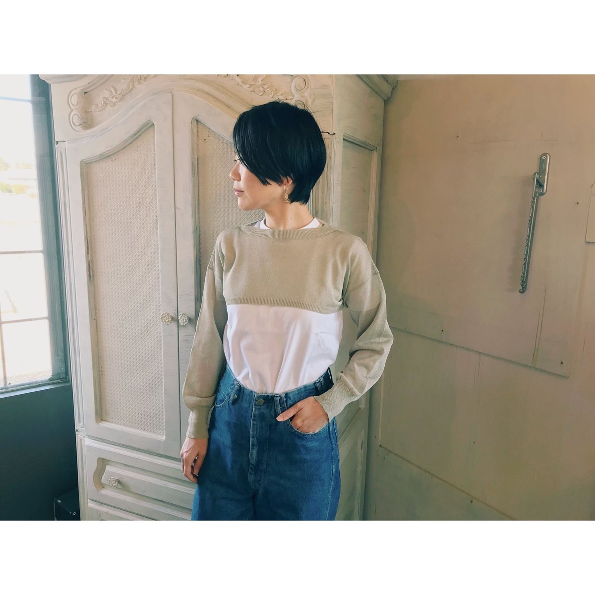Tan ラスターボレロ シルバー TAN. 「LUSTER BOLERO」silver | gouter le cabinet