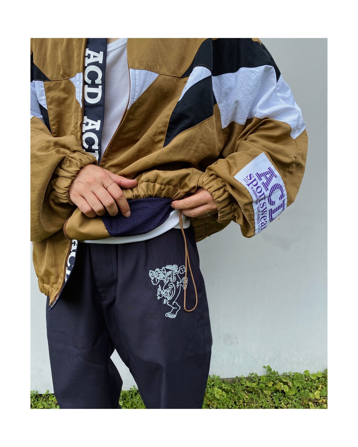 BLACK WEIRDOS「Nylon Track JKT(Motocross)」brown. BLACK WEIRDOS「Nylon Track JKT(Motocross)」brown.