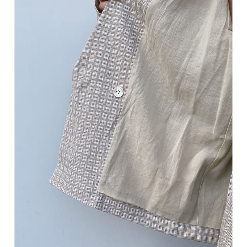 ERiKOKATORi「check cotton jacket」beige. | gouter