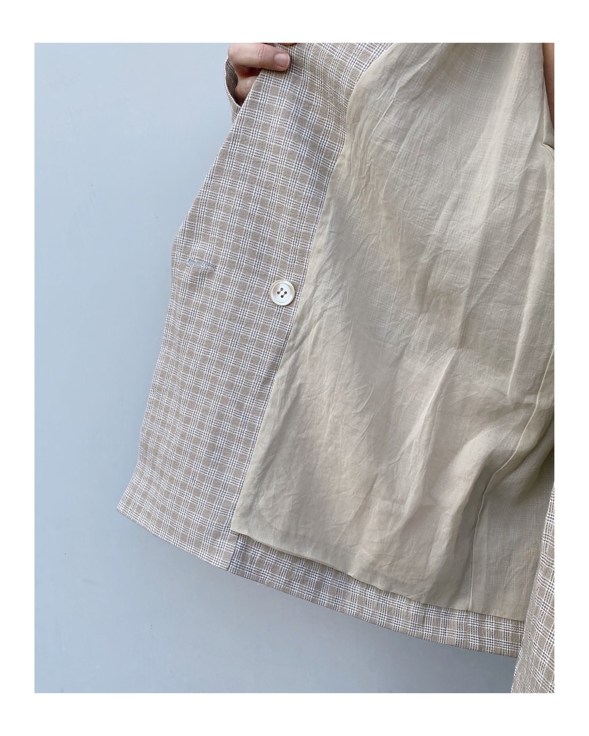 ERiKOKATORi「check cotton jacket」beige. | gouter
