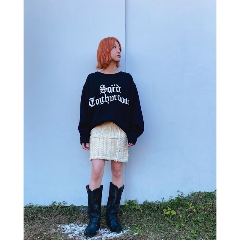 MALION vintage 「fisherman knit mini skirt 」 | g 