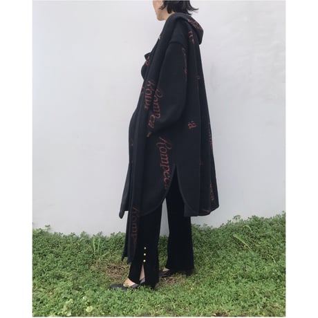Eica yoshinari「Letter Jacquard cape coat」