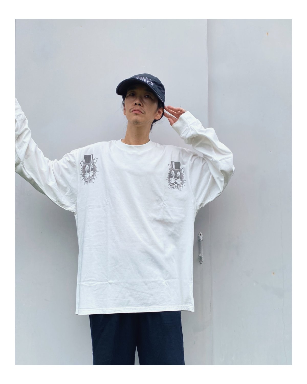 BLACK WEIRDOS「Pikey Tattoo LS Tee」white. | gout