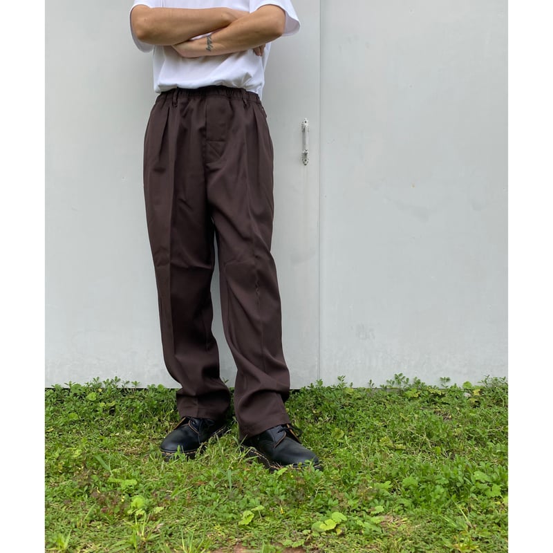 COMFORTABLE REASON「Daily Poly Slacks」brown. | g COMFORTABLE REASON「Daily Poly Slacks」brown. | g