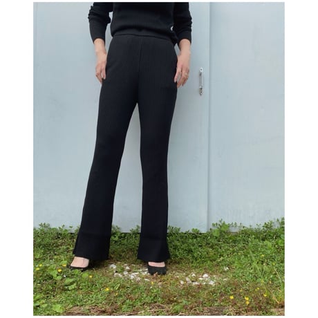 DOMENICO＋SAVIO「Flared Rib Pants」black.