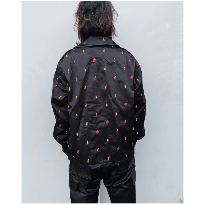 ジャケット・アウター SON OF THE CHEESE Satin Track Jacket SON OF THE CHEESE / Satin Track Jacket ( NAVY )