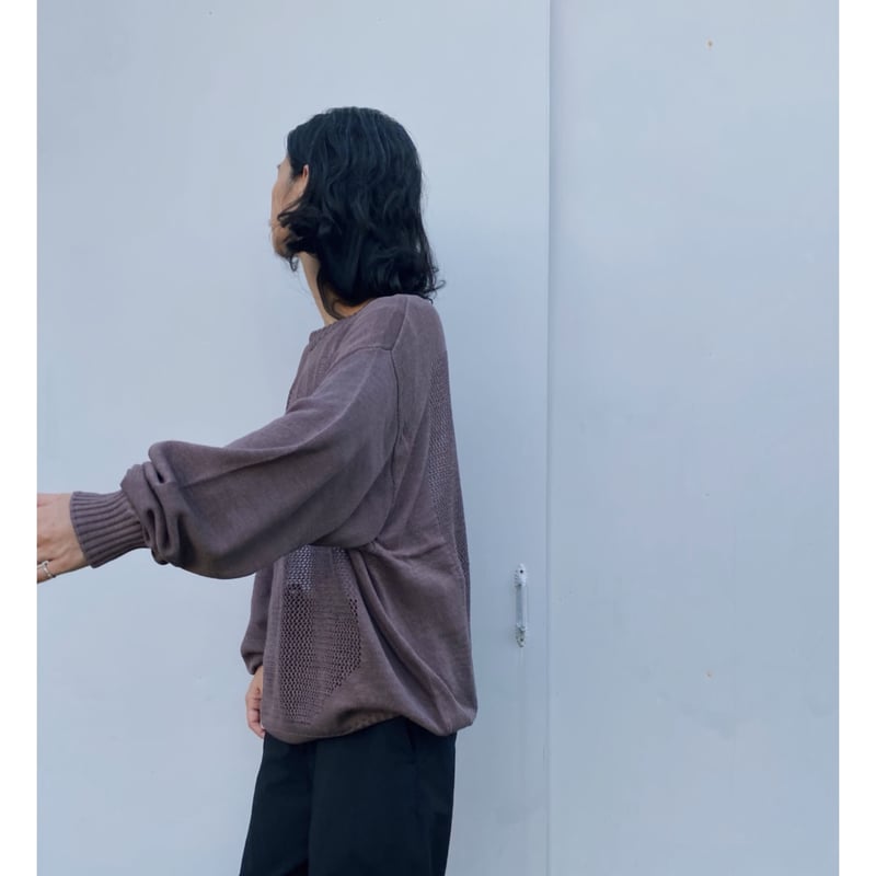 PHINGERIN「WINDOW WEB SWEATER」brown. | gouter le