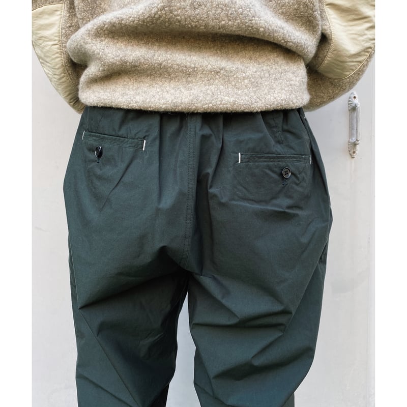 【新品タグ付】ETHOS/THICKER TROUSERS NAVY GREEN fit=scale-down,w=1200