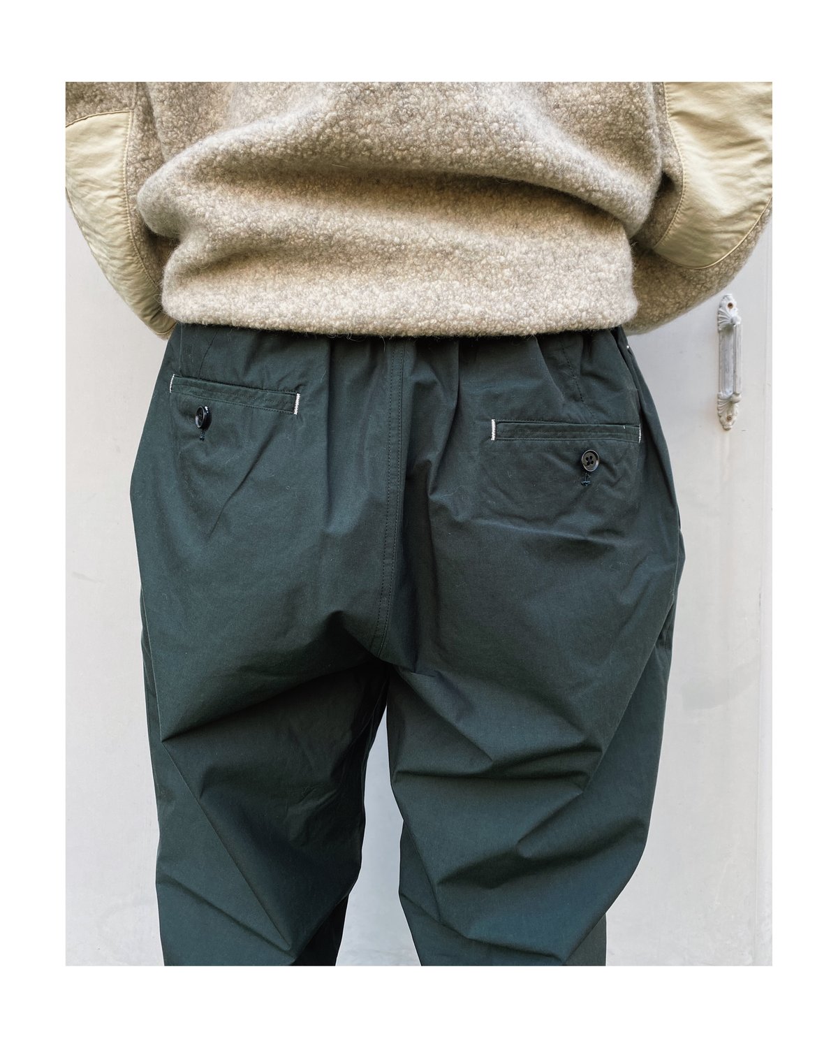【新品タグ付】ETHOS/THICKER TROUSERS NAVY GREEN ETHOS/THICKER TROUSERS NAVY GREEN | ＆Chill
