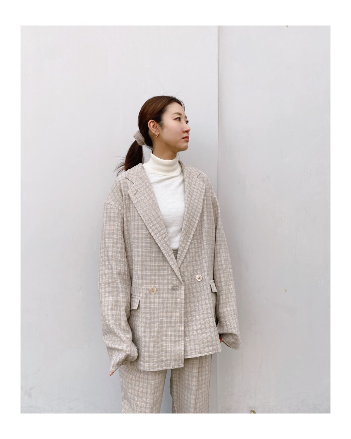 ERiKOKATORi「check cotton jacket」beige. | gouter