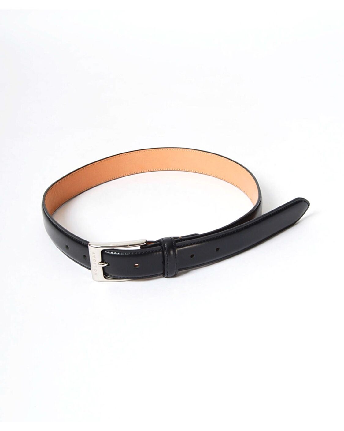 holiday レザー ベルト ブラック シルバー HOLIDAY「HOLIDAY LEATHER BELT」black×silver. | go