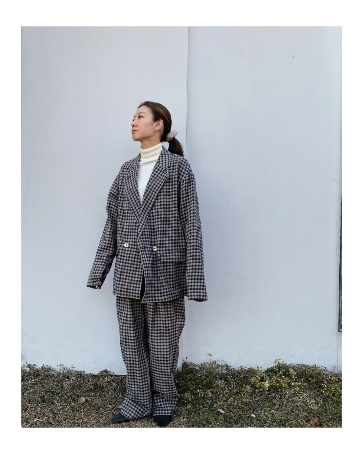 ERiKOKATORi エリコカトリ check cotton jacket ERiKOKATORi「check cotton jacket」black. | gouter