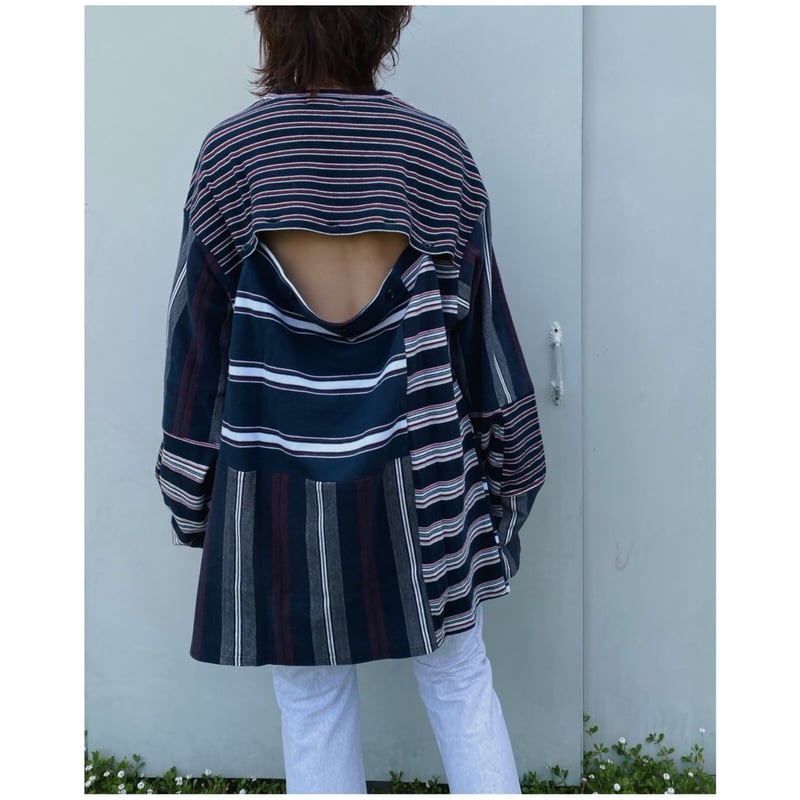 MALION vintage「bust&back open border l/s-T (C)