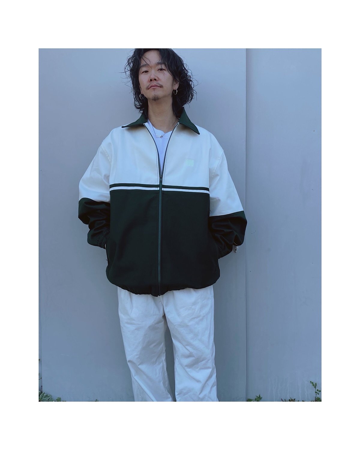 COMFORTABLE REASON「WARMUP JACKET」green. | goute