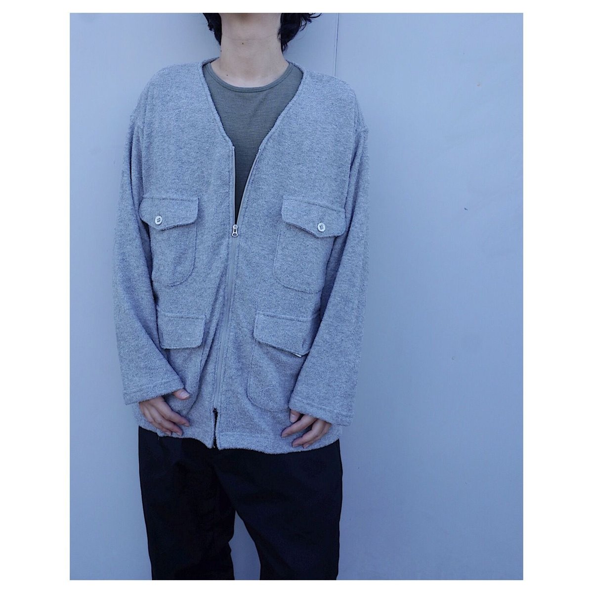 ETHOS「PILE ZIP CARDIGAN」