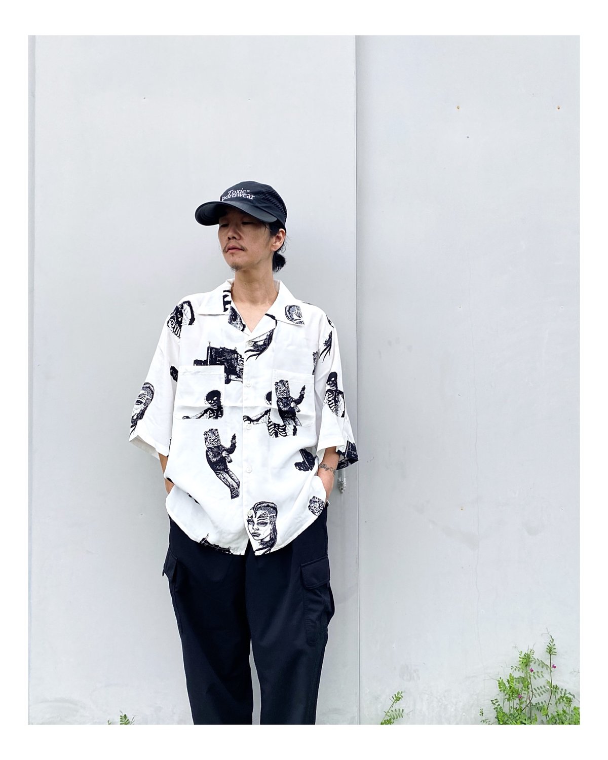 BLACK WEIRDOS「REPO Aloha Shirt」white. | gouter 