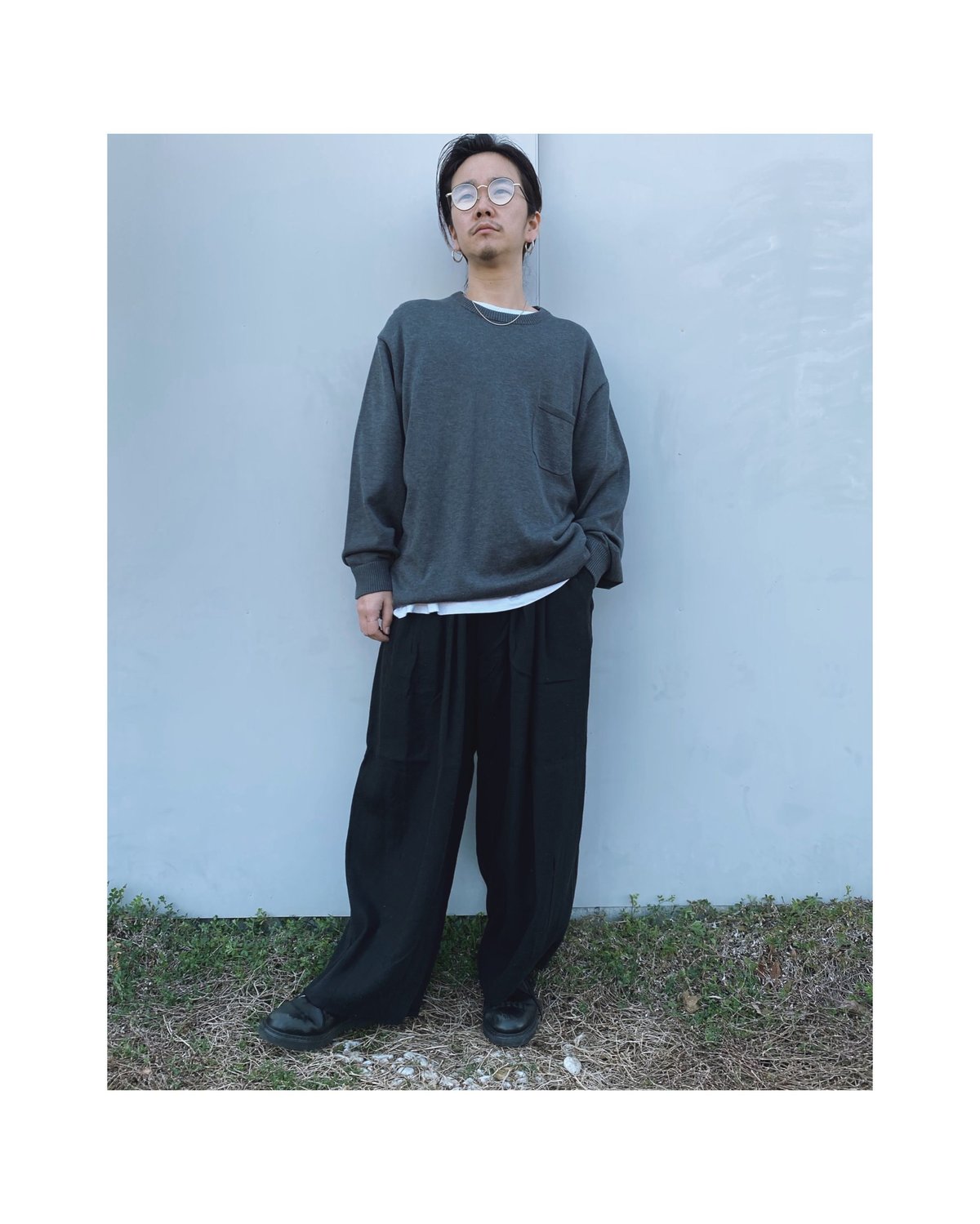 C2H4 ブラック Tortuosity Shaped ワイドパンツSサイズ C2H4 ブラック Tortuosity Shaped ワイドパンツSサイズ