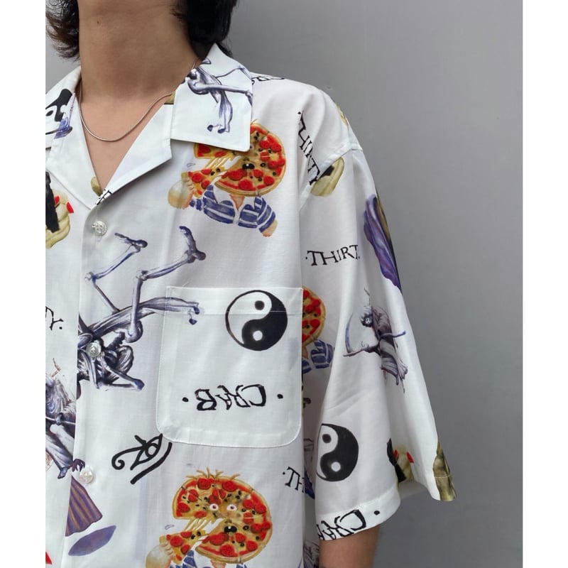 BLACK WEIRDOS「33 Aloha S/S Shirt」white. | goute