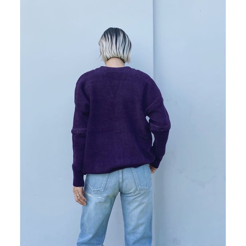 TAN.「FLOWER JACQUARD CARDIGAN」v/purple. | goute