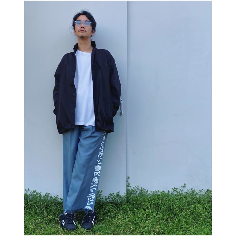 BLACK WEIRDOS「Cut off Chino PANTS」blue. | goute BLACK WEIRDOS「Cut off Chino PANTS」blue. | goute