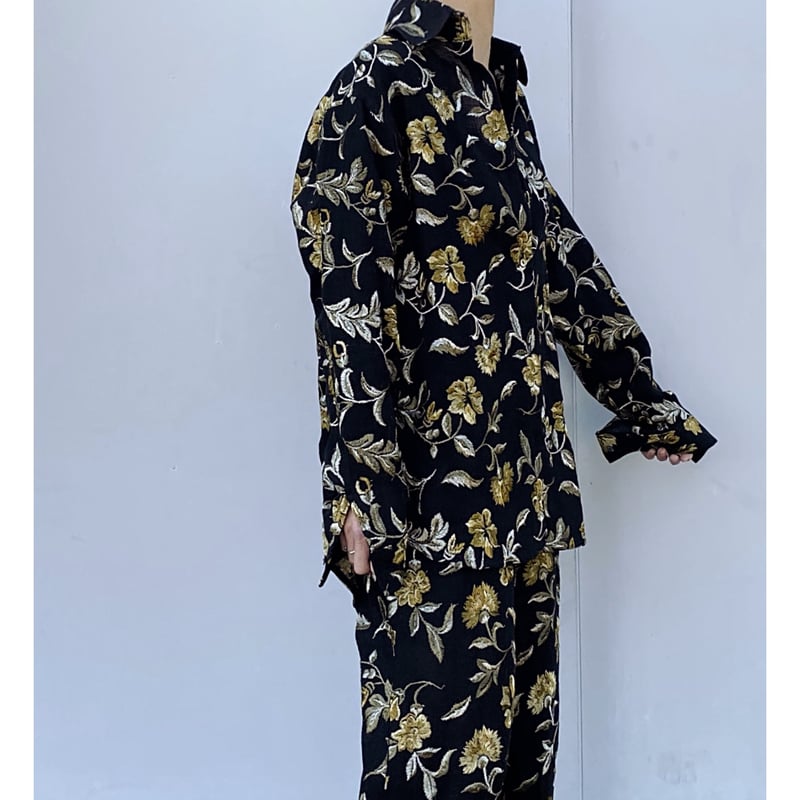 新品　ERiKOKATORi  Flower embroidery shirts flower embroidery shirt | ERiKOKATORi