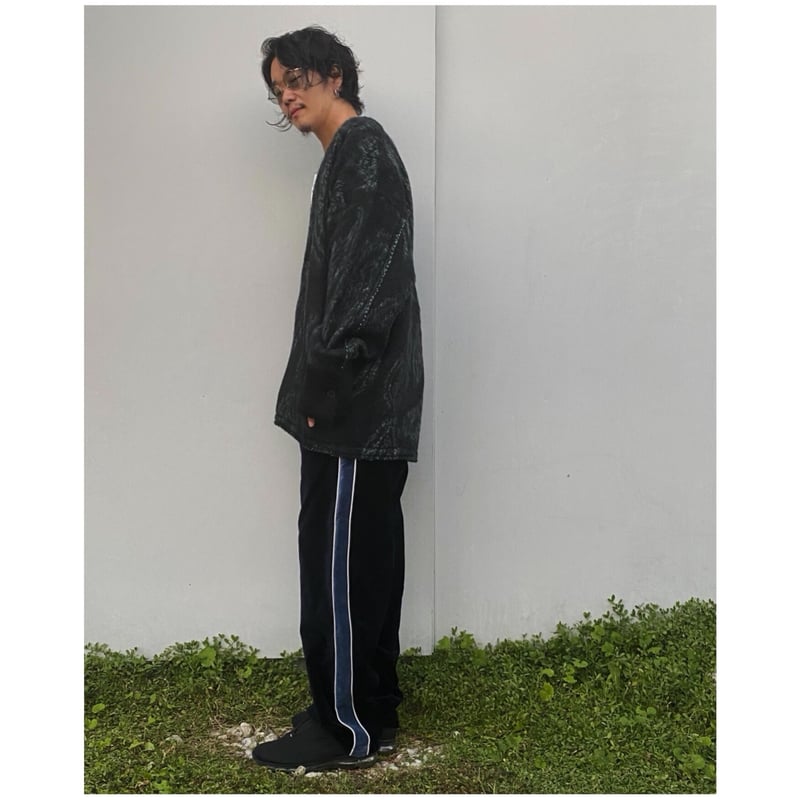 faccies「Mohair Jacquard Cardigan」black. | goute