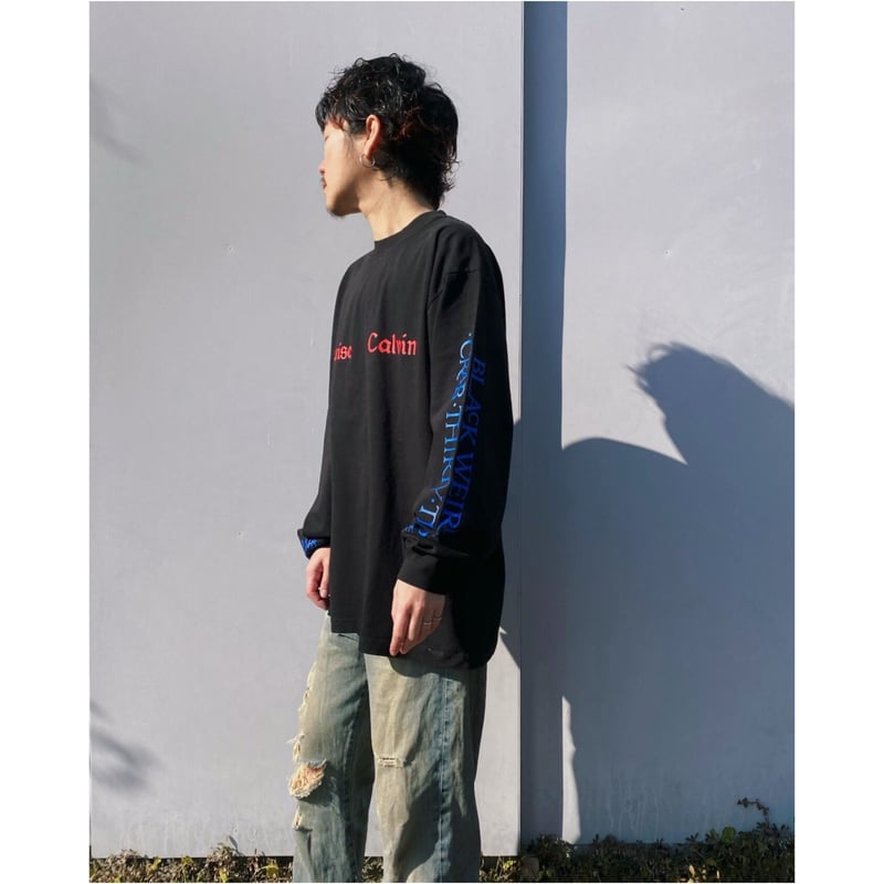 BLACK WEIRDOS「EWING L/S Tee / WHITE」black. | go
