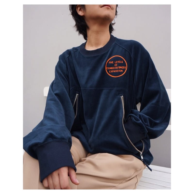 Black Weirdos「Velor Sweat Shirt」 | gouter le ca Black Weirdos「Velor Sweat Shirt」 | gouter le ca