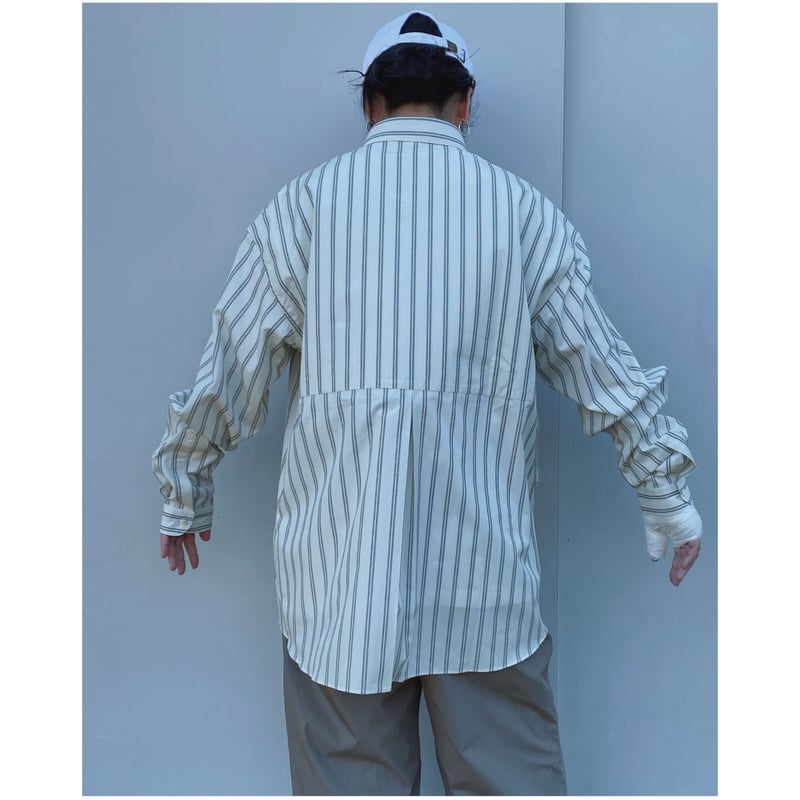 ETHOS 「STRIPE CRAFTMAN SHIRTS」white-stripe. | g