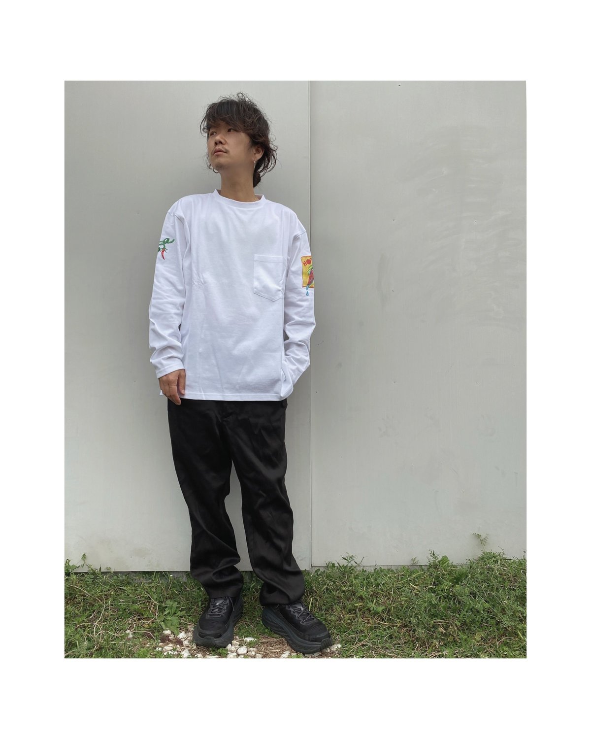 SON OF THE CHEESE × Sam Ryser「Chill LS TEE」whi