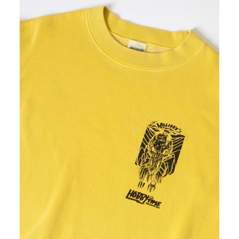 HOLIDAY「MINI SWEAT CREW-NECK（HOBBY）」yellow. | g