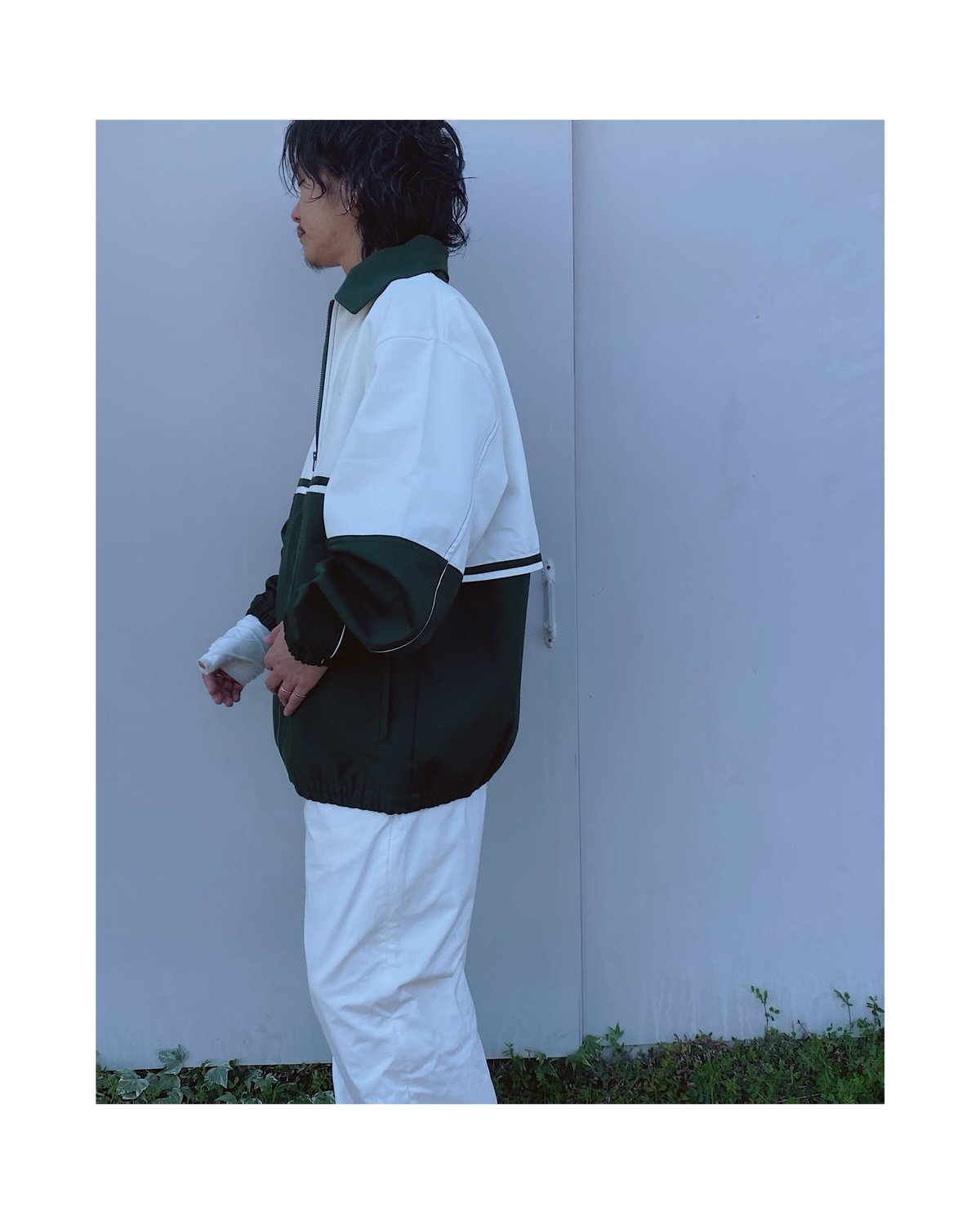 COMFORTABLE REASON「WARMUP JACKET」green. | goute