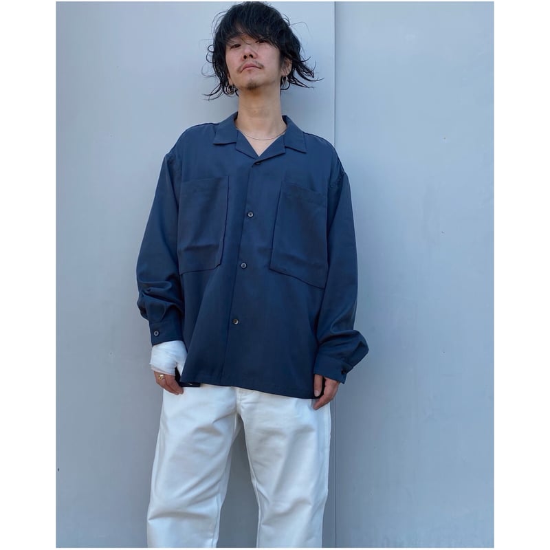 SON OF THE CHEESE 「BOX POCKET L/S」navy. | goute