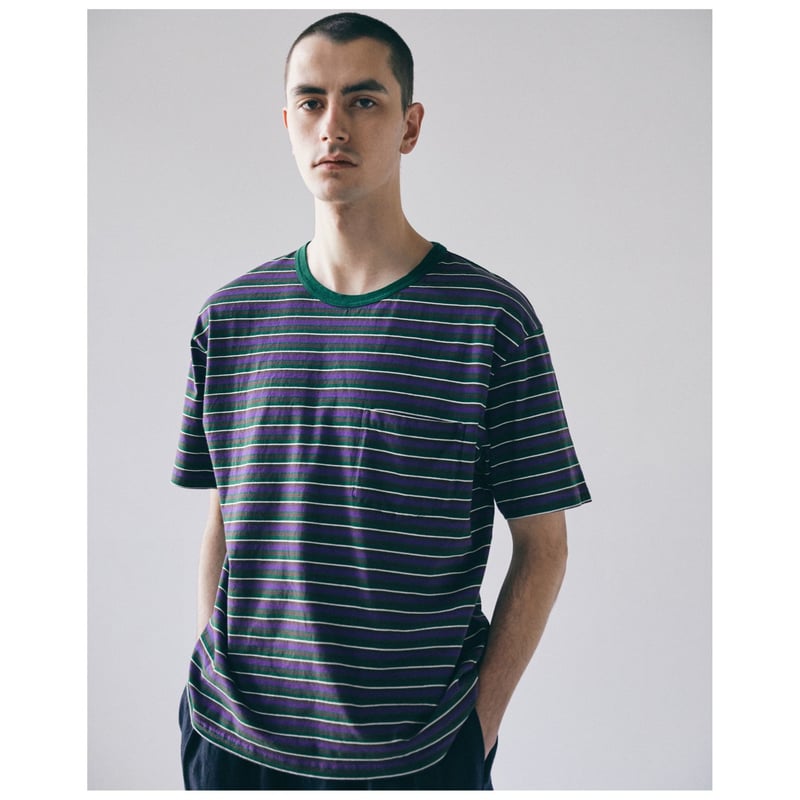 COMFORTABLE REASON「Multi Border S/S Pocket Tee」