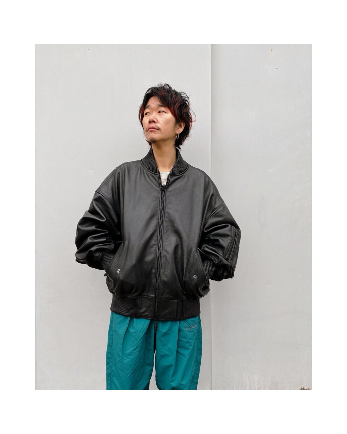 新品登場 NOTE Ballon Bomber Jacket レザーボンバージャケット レザー