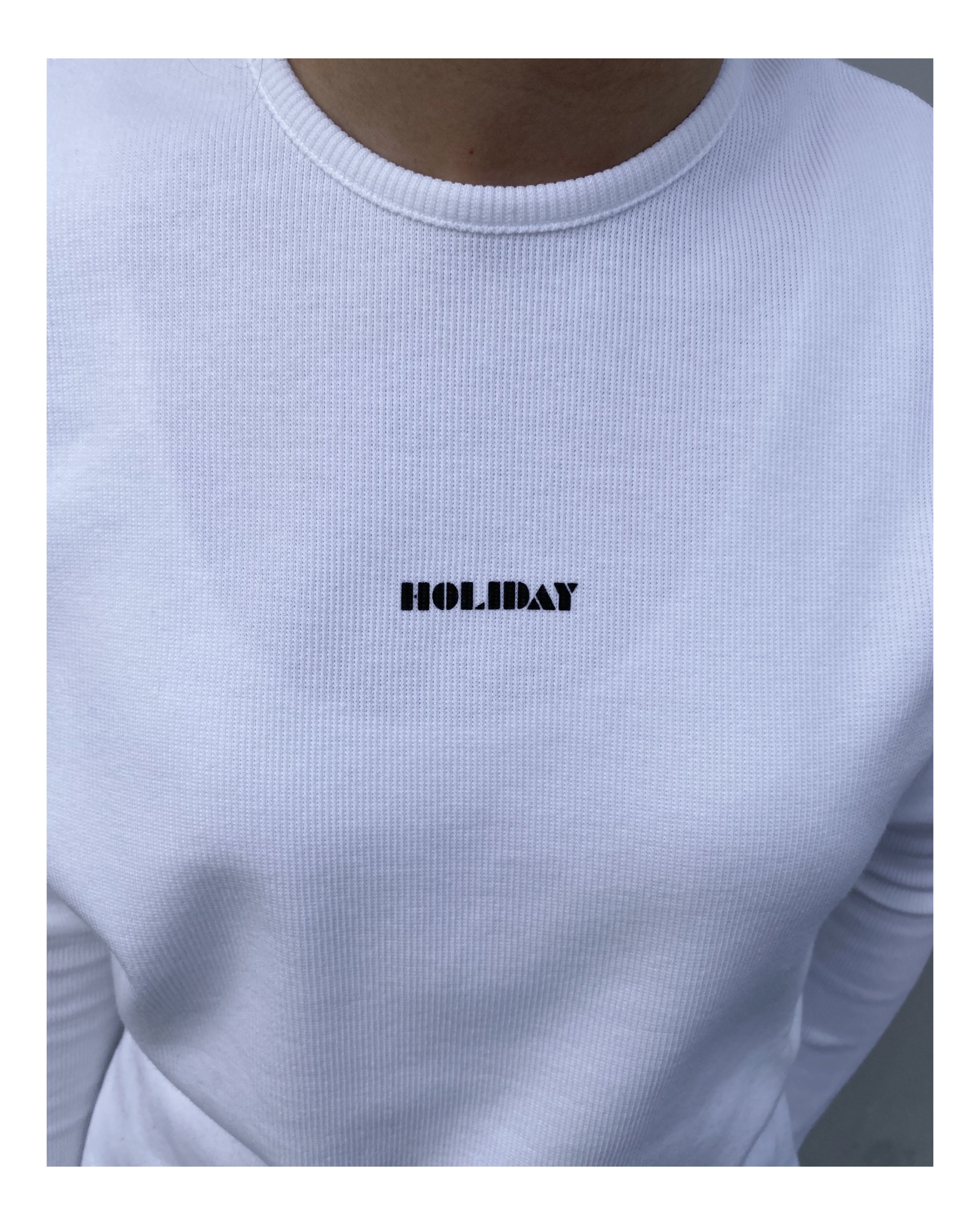 HOLIDAY「SUPER RIB PUFF TOPS (HOLIDAY)」white. |