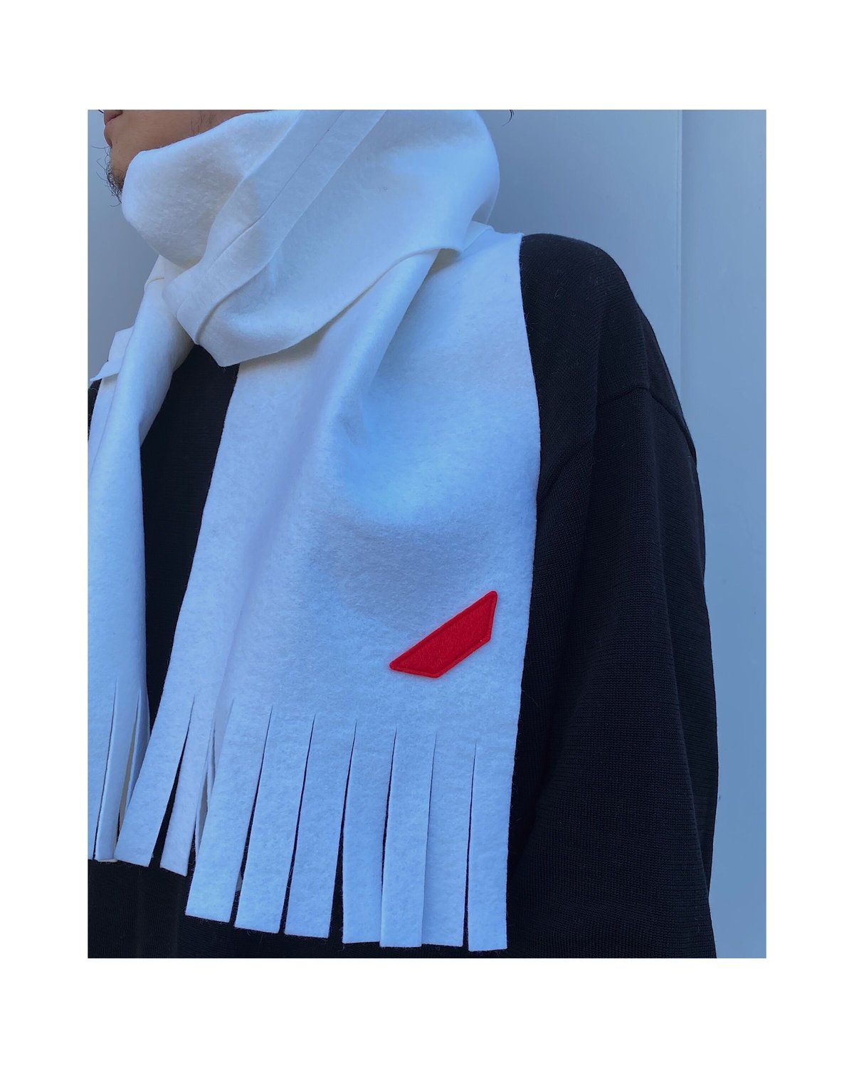 PHINGERIN「FELT MUFFLER」white. | gouter le cabinet