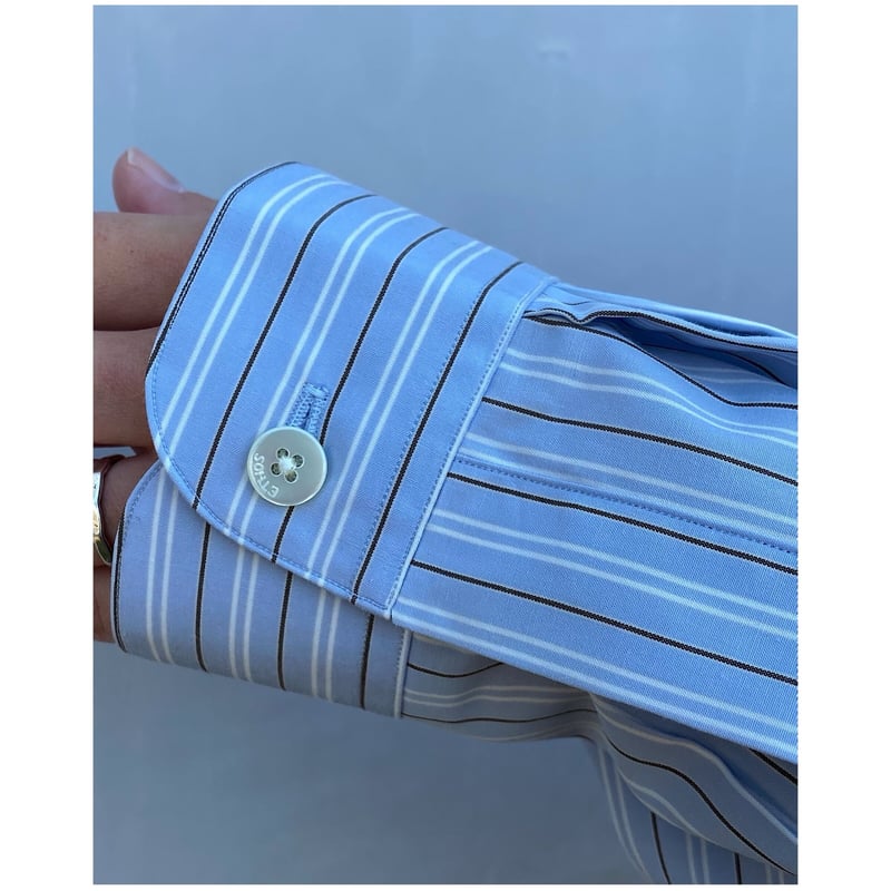 ETHOS 「STRIPE CRAFTMAN SHIRTS」white-stripe. | g