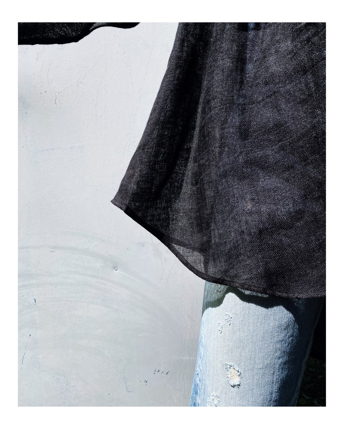 ERiKOKATORi「linen gawze top」black. | gouter le 