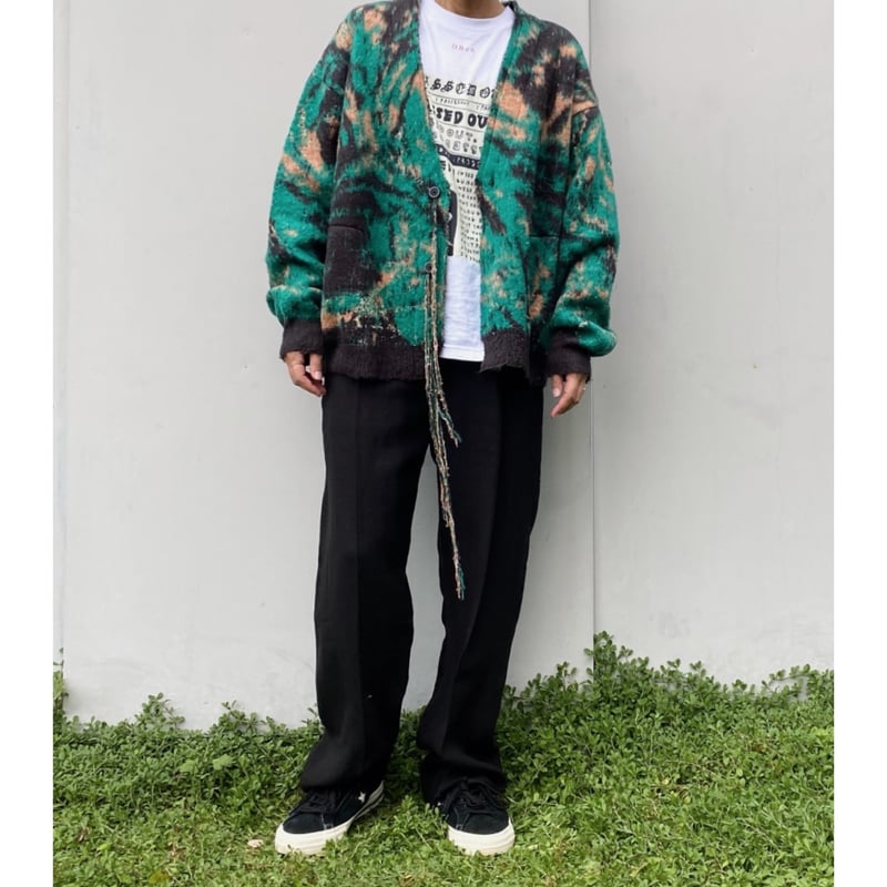 FACCIES「MARBLE PT SHAGGY CARDIGAN 」green. | gou