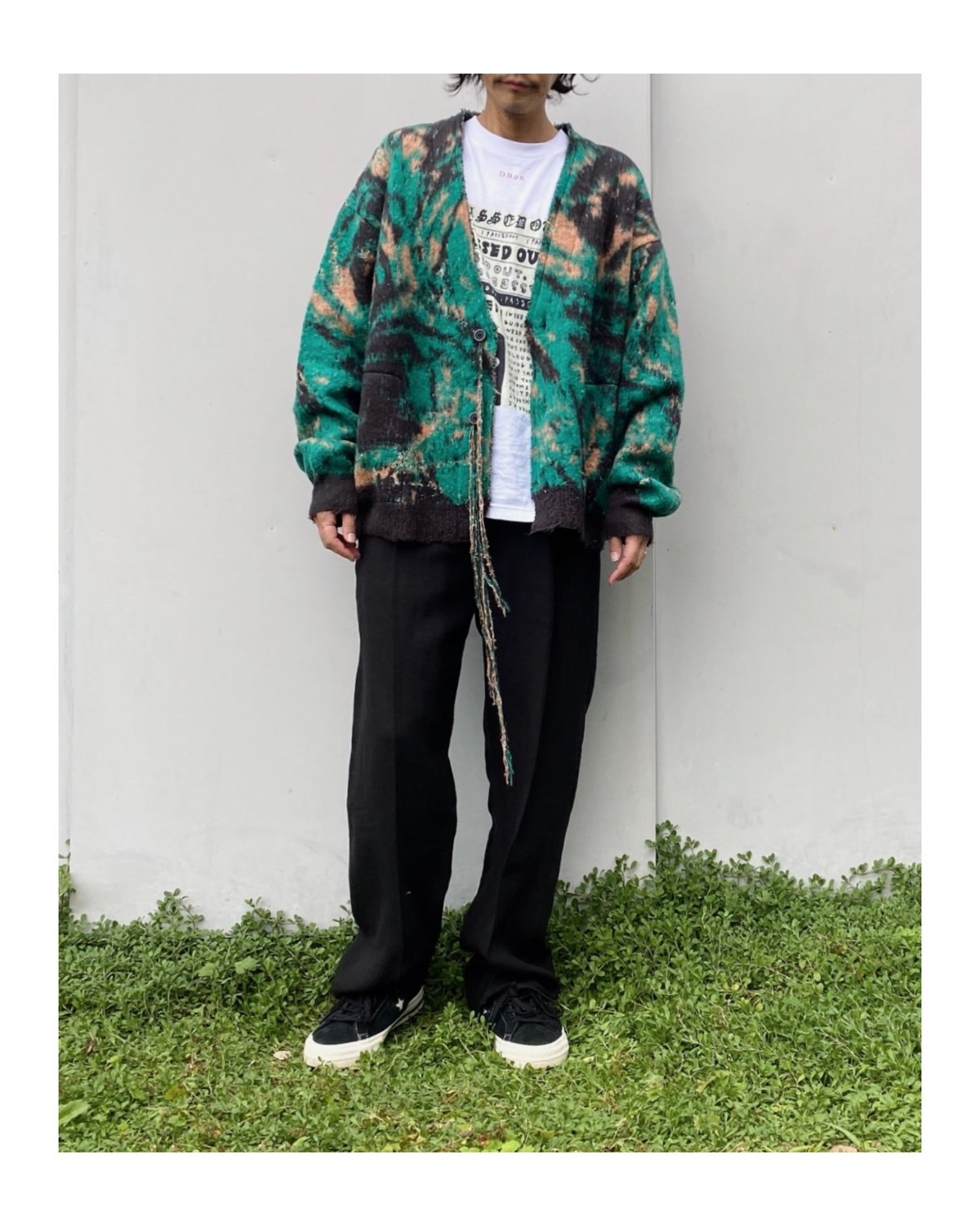 FACCIES「MARBLE PT SHAGGY CARDIGAN 」green. | gou