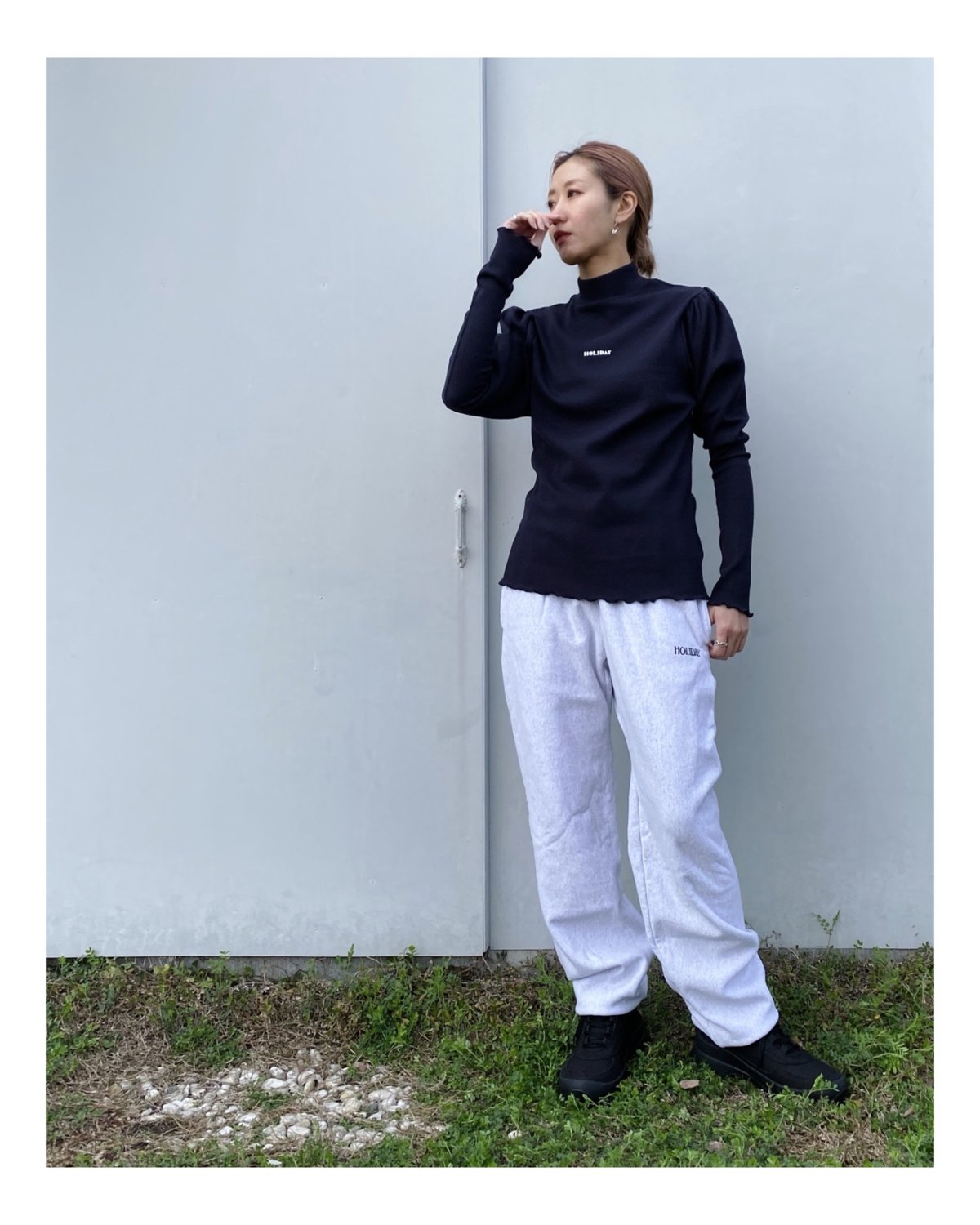 HOLIDAY「SUPER RIB PUFF MIDDLE-NECK TOPS (HOLIDA