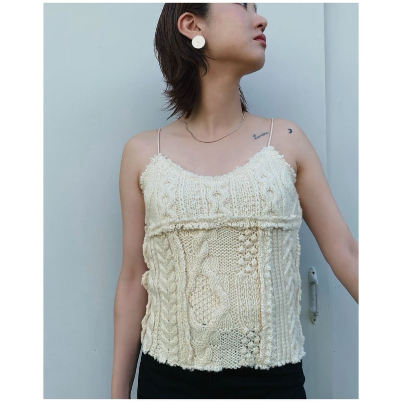 MALION vintage「fisherman knit cami」ivory. | gou 