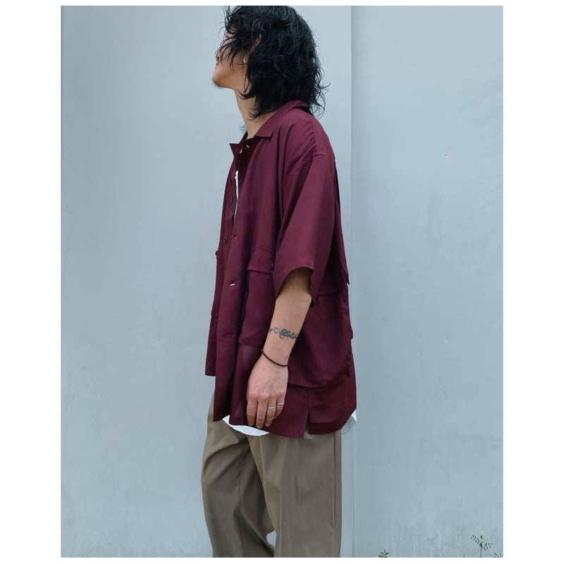 TENBOX「DRUG DEALER SHIRT」burgundy. | gouter le TENBOX「DRUG DEALER SHIRT」burgundy. | gouter le
