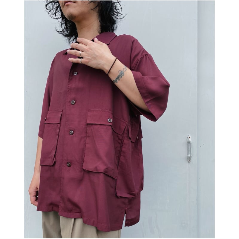 TENBOX「DRUG DEALER SHIRT」burgundy. | gouter le TENBOX「DRUG DEALER SHIRT」burgundy. | gouter le