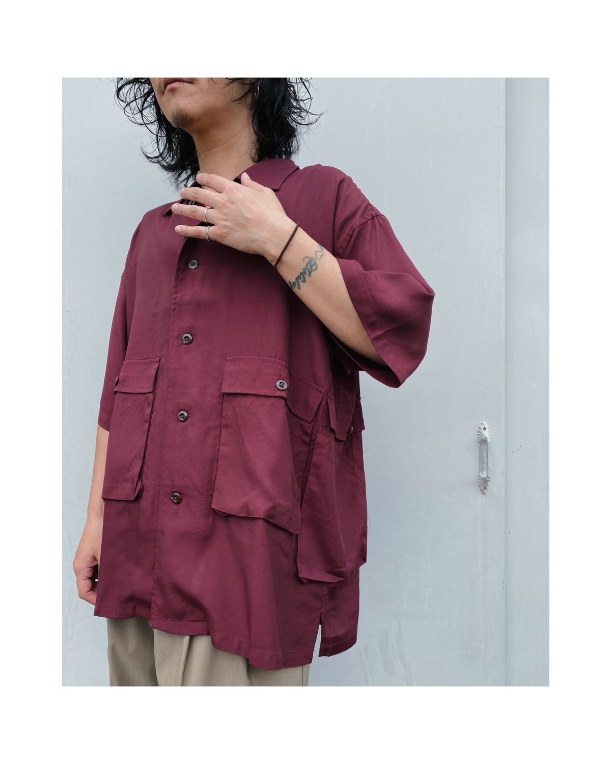 TENBOX「DRUG DEALER SHIRT」burgundy. | gouter le